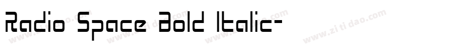 Radio Space Bold Italic字体转换